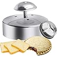 SHOTBOW Sandwich Cutter and Sealer, Uncrustable Cutter for Kids Bento Lunchbox, Stainless Steel, Silver, 1-Piece