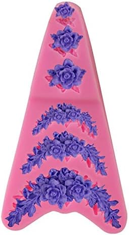 LooBooShop rose leaf cooking tools decoration Silicone Mould Fondant Sugar Bow Craft Molds Cake Decorating