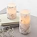 Lights4fun, Inc. Set of 2 Marble Wax Battery Operated Flameless LED Candles