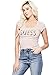 GUESS Factory Women's Kella Short-Sleeve Faded Stiped Logo Sequin Tee