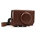 MegaGear MG1174 Canon PowerShot SX740 HS, SX730 HS Ever Ready Leather Camera Case with Strap - Dark Brown primary