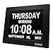 SVINZ 3 Alarms Dementia Clock, 2 Auto-Dim Options, Large Display Digital Calendar Day Clock for Vision Impaired, Elderly, Memory Loss, Black, SDC008W primary