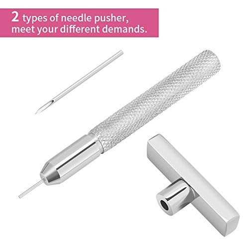 Body Piercing Tools,2 Sizes Tattoo Accessories Body Piercing Needle Pusher 316L Steel Holder Piercing Tool(L)