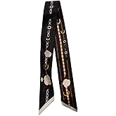 JERLA 100% Mulberry silk Scarf bag scarf Head Hair Ribbon Handbag Handle wrap Tie Bundle Neckerchief Scarf for women