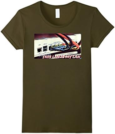 Women's This LAN is my LAN Hacker Shirt XL Olive