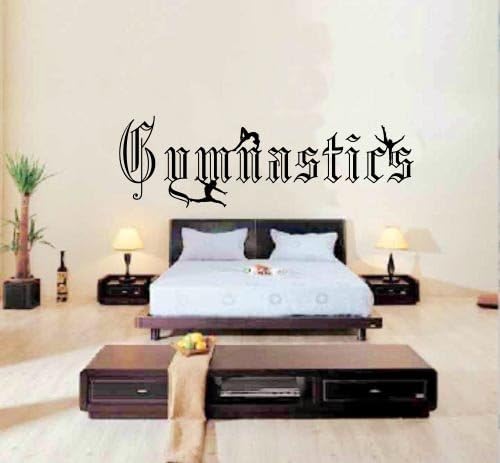 Large--Easy instant decoration wall sticker wall mural Gym-gymnastics word