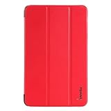 Google Nexus 7 Case - Poetic Google Nexus 7 Case [Slimline Series] - [Lightweight] [Ultra-slim] PU Leather Slim-Fit Trifold Cover Stand Folio Case for Google Nexus 7 1st Gen Red (3 Year Manufacturer Warranty From Poetic)