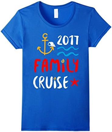 Women's FAMILY CRUISE 2017 VACATION SHIP T-SHIRT Medium Royal Blue
