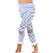 TeeHee Little Girls and Toddlers Fashion Footless Tights and Fleece Leggings 3 Pair Pack (3-5 Years, Stripe with Heart)