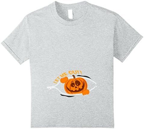 Kids Womens Halloween Pregnancy Shirt - Pregnant Shirt - Little P 8 Heather Grey