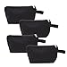 Augbunny 100% Cotton 16oz Heavy Duty Multi-purpose Canvas Zipper Cosmetics Makeup Travel Toiletry Organizing Pouch 4-pack