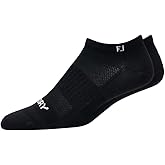 FootJoy Women's ProDry Lightweight Low Cut Socks, Black, Fits Shoe Size 6-9