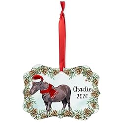 Black Icelandic Horse Christmas Ornament 2024