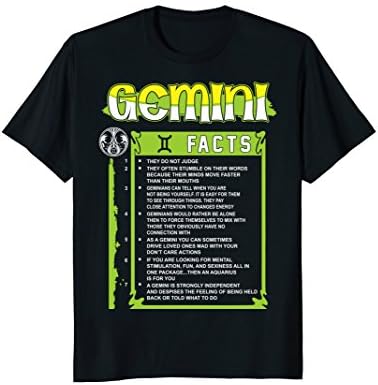 Gemini Facts Strongly Independent Zodiac Gift Tshirt