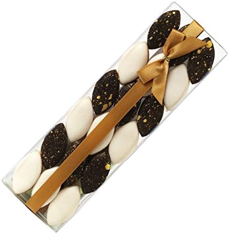 Mini Calissons Soft Almond Paste Candy with Gold and Cocoa Sugar Icing | French Specialty Confection | 18 Pieces | 100 Gram Box