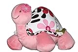 Plush Turtle Stuffed Animal for Girls with Pink Flowers. A Perfect Baby Shower Add On Gift or Bag Stuffer - Soft, Safe, and Cuddly for Babies in the Crib, Nursery, or Playroom. 12