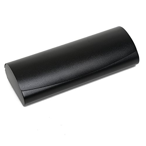 Hard Shell Eyeglass Cases, Polemax Aluminum Protective Spectacle Case for Medium Large Sized Glasses Frame (Black)