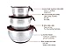 AVACRAFT 18/10 Stainless Steel Mixing Bowls with Lids, non slip silicone base bowls with Handle, Mixing Bowl Set with Pour Spouts & Measurement Marks, Home Essentials Cooking Bowls, (Red)