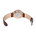 Kezzi Men's Minimalist Quartz Watch with Ultra-Thin Rose Gold and Calf Brown Leather k738