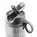Pogo BPA-Free Plastic Water Bottle with Flip Straw, Grey, 32 oz Standard