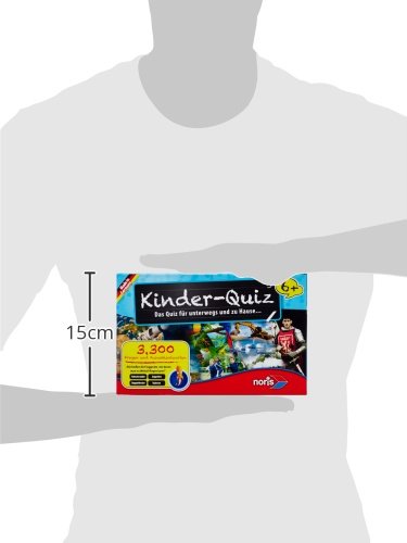 Noris Kinderquiz für schlaue Kids – Quizspiel mit 3300 Fragen & Antwortmöglichkeiten, 1‑6 Spieler, kompakt für Zuhause & Reisen, Kinder ab 6 Jahren 3