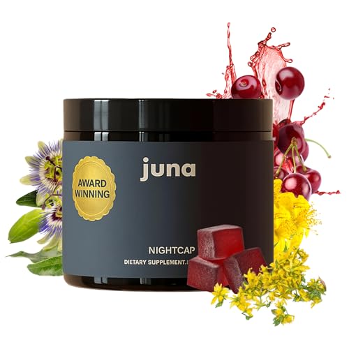 Juna Nightcap Sleep Gummies — Plant-Based Phytomelatonin + 8 Botanicals for Deep, Restorative Sleep | Non Groggy | GABA, Magnesium, Tart Cherry, Passionflower | Sugar-Free, Vegan | 30 Gummies