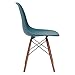 Poly and Bark Vortex Side Chair Walnut Legs, Teal, Set of 4