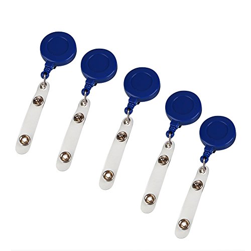 Goodjobb 5Pcs Retractable Pass ID Card Badge Holder Key Chain Lanyard Name Tag Reels with Belt Clip - Thumbnail 2