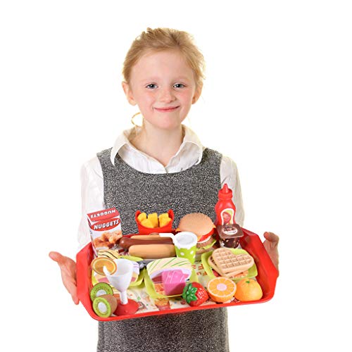 image for FUN LITTLE TOYS 40 PCs Play Food Toys, Pretend Play Kitchen Set Cuttin