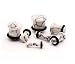 Single Flare Howlite Stone Plugs - 2g - 6mm - Sold As a Pair