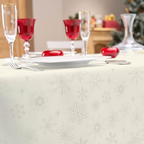, Tovaglia rettangolare (140 x 240 cm) Fiocchi Naturali, Jacquard