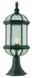 Trans Globe Lighting Trans Globe Imports 4182 BK Transitional One Light Postmount Lantern from Wentworth Collection in Black Finish, 7.50 inches, 21-Inch