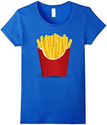 Women's French Fries Emoji Shirt Small Royal Blue
