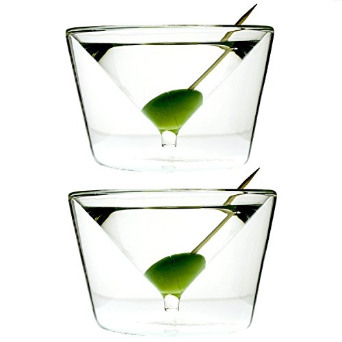 Charles and Marie | InsideOut-Collection | doppelwandige Design Martini- & Cocktailgläser | 2er-Geschenkset zur Hochzeit… – Bild 3