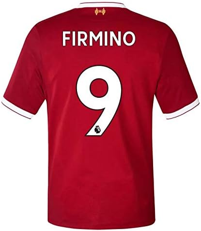Firmino 9 Soccer 2017-2018 Jersey Men's Liverpool Home Color Red Size