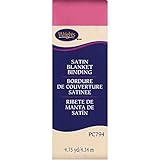 Wrights Single Fold Satin Blanket Binding, 2 by 4-3/4-Yard, Candy Pink