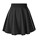 ReachMe Womens Basic Skater Skirt Versatile Stretchy Flared Casual Mini Skirt