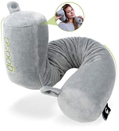 Goose Twist Memory Foam Travel Pillow Roll Support For Neck