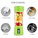 Foruisin Portable Personal Blender, Household Juicer fruit shake Mixer -Six Blades, 380ml Baby cooking machine with USB Charger Cable (Green)