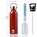 BOGI 20oz Double Wall Vacuum Insulated Stainless Steel Water Bottle-Scratch Resistance,Dishwasher Safe&Eco-Friendly for Outdoor Sports Yoga Camping+Straw Flip Cap,2 Straw&Cleaning Brush-1Year Warranty