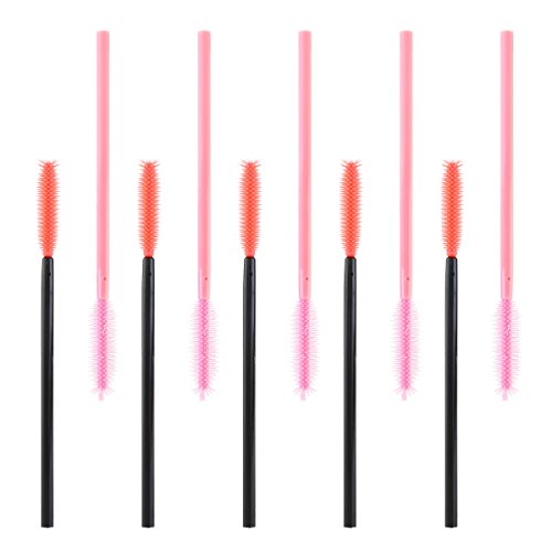 NUOLUX Mascara Brush,50pcs Disposable Silicone Mascara Wands Brush Set