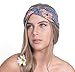 OSATTIA 4 Pack Women Boho Headband Floral Style Knot Bohemian Hairwrap Flower Printing Twisted Criss Cross Stretchy Hairband