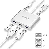 USB Type C Hub HDMI 4K, 3 USB 3.0 USB-C Hub Charging - Aluminum Compact and Lightweight - for MacBook, Chromebook and more