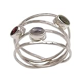 NOVICA Multi-Gem Garnet .925 Sterling Silver
