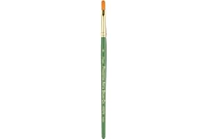 Princeton Artist Brush Co. Lauren Series 4350 - Short Handled Filbert Size 6 - Single Golden Synthetic Paintbrush for Watercolor and Acrylic Painting