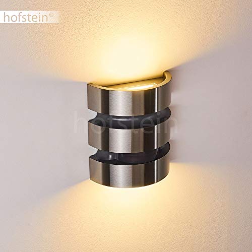 LED Außenwandleuchte Kolding m. Bewegungsmelder, Wandlampe aus Metall in Edelstahl, Gartenbeleuchtung m. 17 Watt, 1000… – Bild 6