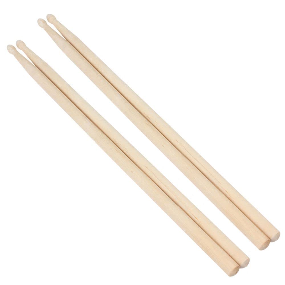 MuzcYM 2 Pair 7A Maple Wood Drum Sticks for Jazz Drum/Dumb Drum Exercise, Wood Tip Drum Sticks for Students and Adults