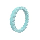 QALO Women's Rubber Silicone Ring, Chevron