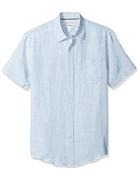 Camisa de lino de manga corta Slim Fit de   Essentials para hombre