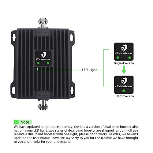 Cell Phone Signal Booster for Home and Office Use - Dual Band 850/1900Mhz GSM 3G Repeater Antennas - Boost Voice and Data